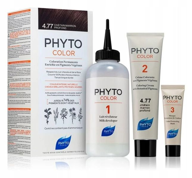 Phyto Color Farba Do Włosów 4.77 Intensywny Kasztanowy Brąz zdjęcie 3