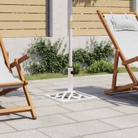 Podstawa pod parasol, biała, 44x44x31 cm, żeliwo