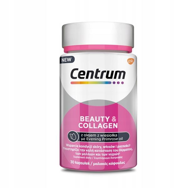 Multiwitamina Centrum Beauty & Collagen z olejkiem z wiesiołka 30 tabletek zdjęcie 2