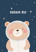 Plakat 70x100cm Wzory dla Dzieci, Dziewczynki i Chłopca - Astromiś
