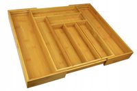 2 x Wkład rozsuwany do szuflady na sztućce 33/52x43x5