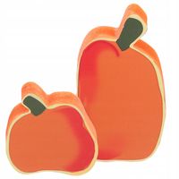 2 SZT. POMARAŃCZOWE DYNIOWE DEKORACJE STOŁOWE Z PVC NA HALLOWEEN Z KREATYWNYMI WYCIĘCIAMI