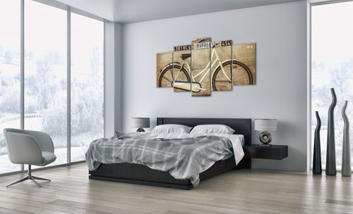 Obraz Na Płótnie - Rower Mur Tablica - 160X85 Cm - Ea160X85-3764 na Arena.pl