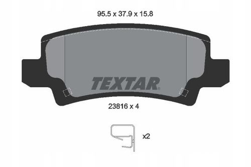 TEXTAR KLOCKI HAMULCOWE TYŁ 2381601 na Arena.pl