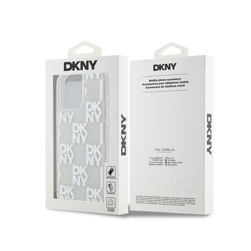 DKNY Liquid Glitter Multilogo - Etui iPhone 15 Pro Max (biały) na Arena.pl