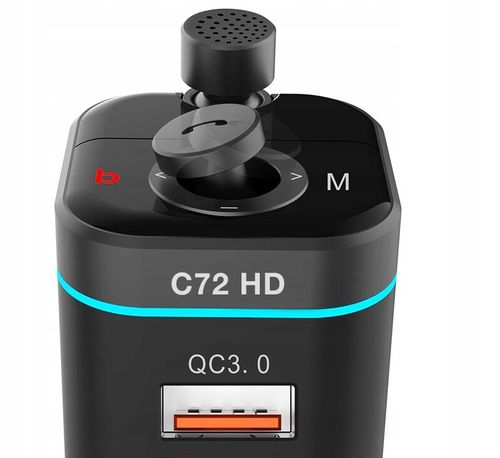 Ładowarka Samochodowa Transmiter do samochodu C72 Bluetooth na Arena.pl