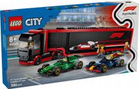 60445 - lego city - f1® ciężarówka z bolidami rb20 i amr24 f1®