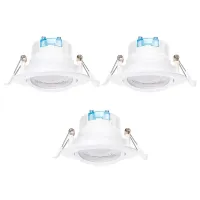 3 x okrągły panel podtynkowy LED 5 W 370 lm zimny Aigostar do biura