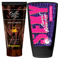 Soleo Coffee Sun Black Espresso + Wild Tan Sexy Carrot Gratis