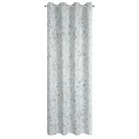 Zasłona SANCY 140x250 cm srebrno‑złoty marmurkowy wzór przelotki