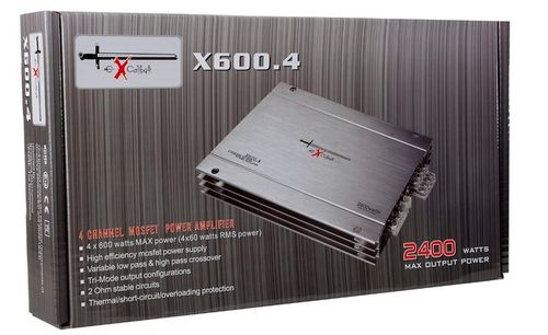 EXCALIBUR X600.4 NOWY WZMACNIACZ SAMOCHODOWY 4-KANAŁY MOC 4x60W RMS na Arena.pl