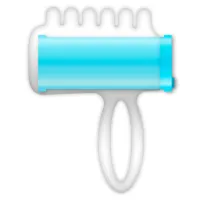 casual love finger fun niebieski - elastyczny stymulator z wibracją