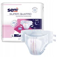 SENI SUPER QUATRO L PIELUCHOMAJTKI DLA DOROSŁYCH NA NOC 10szt. NA RZEPY