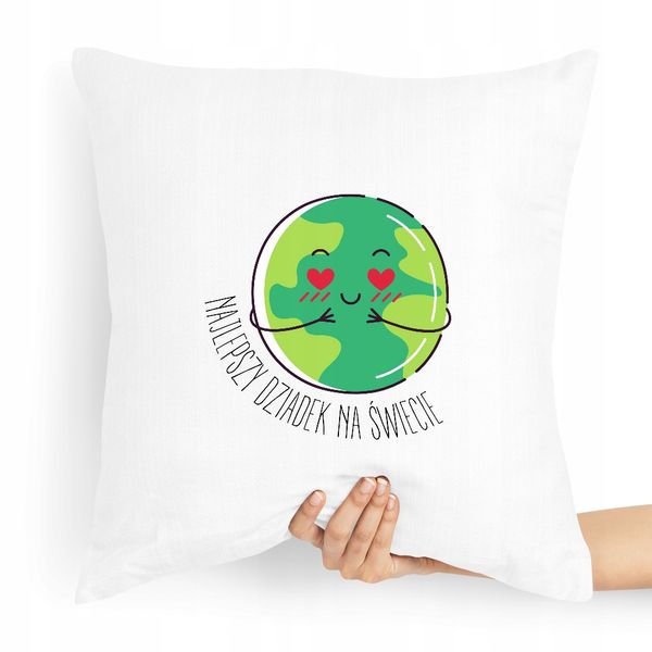 Poduszka Na Dzień Dziadka Najlepszy Dziadek Z Nadrukiem Ze Zdjęciem zdjęcie 1