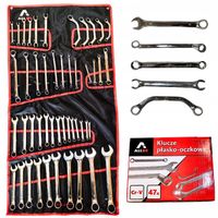 KLUCZE PŁASKO OCZKOWE 6-32mm PŁACHTA PŁACHCIE ZESTAW KLUCZY TORX CRV 47szt