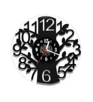 Zegar ścienny z płyty winylowej Drzewo 11.2