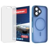 Szkło hybrydowe do iPhone 17 + MagSafe ETUI niebieskie TPU