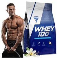 PYSZNE BIAŁKO WPC Trec Whey 100 900g PROTEINY NA MASĘ MIĘŚNIE DO TRENINGU