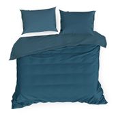 Komplet pościeli satynowej NOVA 160x200 70x80x2 granatowa