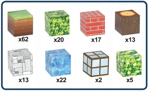 Klocki magnetyczne 3D kostki budowlane sześciany Piksele DUŻY Zestaw 154 el na Arena.pl