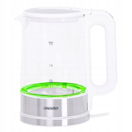 CZAJNIK ELEKTRYCZNY SZKLANY bezprzewodowy REGULACJA TEMPERATURY 1,7L BIAŁY na Arena.pl