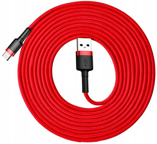 BASEUS MOCNY KABEL USB USB-C TYP-C PRZEWÓD OPLOT QUICK CHARGE 3.0 2A 3M na Arena.pl