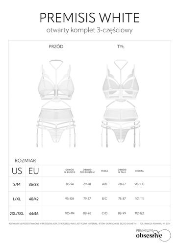 Premisis White Otwarty Komplet 3-Częściowy 2Xl/3Xl na Arena.pl