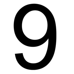 Szablon malarski cyfra 9 , czcionka Arial Rozmiar - 60cm, Szablon - Samoprzylepny