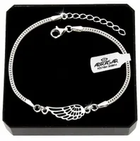 SREBRNA damska BRANSOLETKA AŻUROWE SKRZYDŁO DLA NIEJ SREBRO próba 925