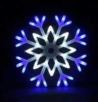 Ozdoba Świąteczna lampka LED ŚNIEŻYNKA BIAŁO-NIEBIESKA 263-27W/B