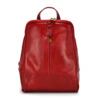 Florence Miejski Damski plecak skóra naturalna z kieszeniami na suwak