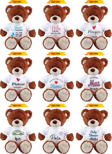 PLUSZOWY MIŚ brązowy z koszulką personalizacja PREZENT na WALENTYNKI HAFT na Arena.pl