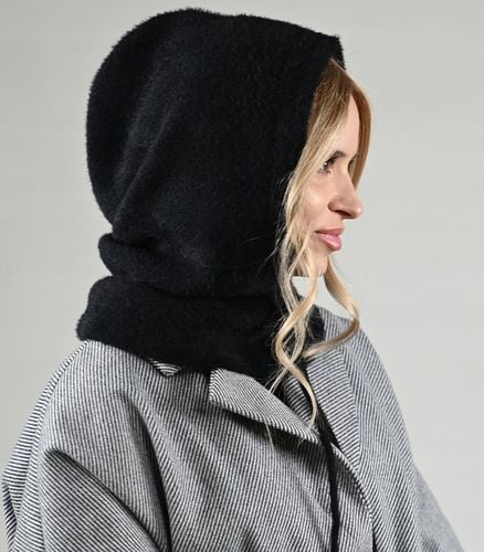 Balaclava czarna miekka Alpaka Czapka damska Kominiarka KAPTUR komin na Arena.pl