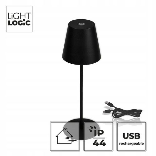 Lampka stołowa biurkowa LED LL WARS DIM CCT B czarna USB przenośna na Arena.pl