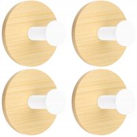 4x HACZYK WIESZAK BAMBUSOWY NA RĘCZNIK UBRANIA SAMOPRZYLEPNY ŁAZIENKOWY
