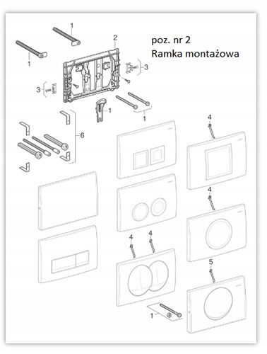 Ramka przycisku spłukującego Geberit Delta 242.274.00.1 na Arena.pl