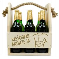 SKRZYNKA NOSIDŁO NA PIWO Z GRAWEREM PREZENT DLA CHŁOPAKA TATY BRATA WUJKA