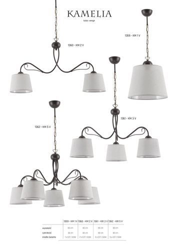 Lampa Plafon KAMELIA 1387 Jupiter na Arena.pl