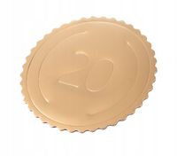 PODKŁAD POD TORT CIASTO - Tektura Falista - 24 cm Złoty PREMIUM 1szt.