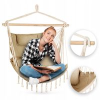 FOTEL WISZĄCY KRZESŁO BRAZYLIJSKIE HUŚTAWKA HAMAK BOHO SOIS XXL OUTTEC