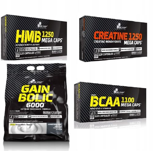 ODŻYWKI OLIMP NA MASE I SIŁĘ HMB KREATYNA BIAŁKO BCAA AMINOKWASY na Arena.pl