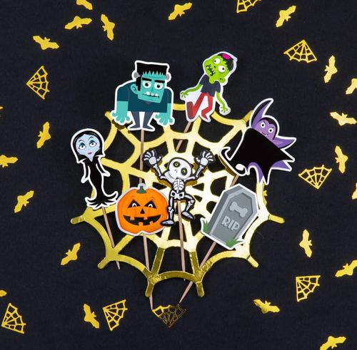 Pikery do babeczek Halloween różne wzory stworki halloweenowe 7 szt. na Arena.pl