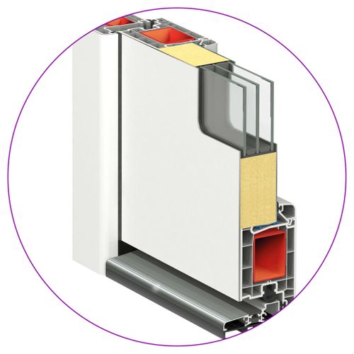 Drzwi zewnętrzne, aluminium i PVC, białe, 100x210 cm na Arena.pl