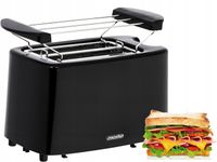 Toster Mesko MS3220, 2 Tosty, Czarny, 900W