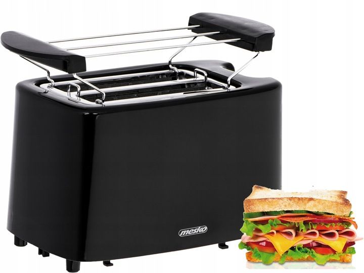 Toster Mesko MS3220, 2 Tosty, Czarny, 900W zdjęcie 1