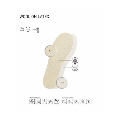 r.43 - wkładki wełna na lateksie coccine wool on latex na Arena.pl
