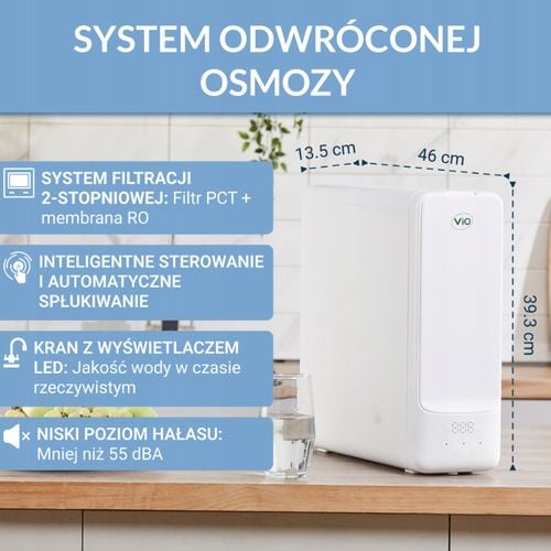 SYSTEM ODWRÓCONA OSMOZA ViO AW-RB36-1000T z SMART-KRANEM, WYDAJNOŚĆ 2,6 l/m na Arena.pl