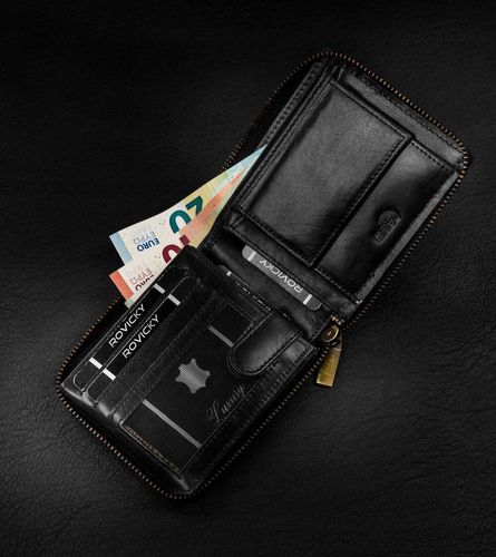 duży, skórzany portfel męski na suwak - always wild na Arena.pl