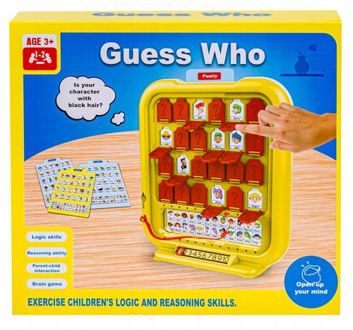 Gra Rodzinna Pamięciowa Edukacyjna "Zgadnij Kto?" 4 Plansze Tablica Karty na Arena.pl