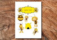 Wydruk cukrowy na tort A4 Pszczółka Maja napis DIY